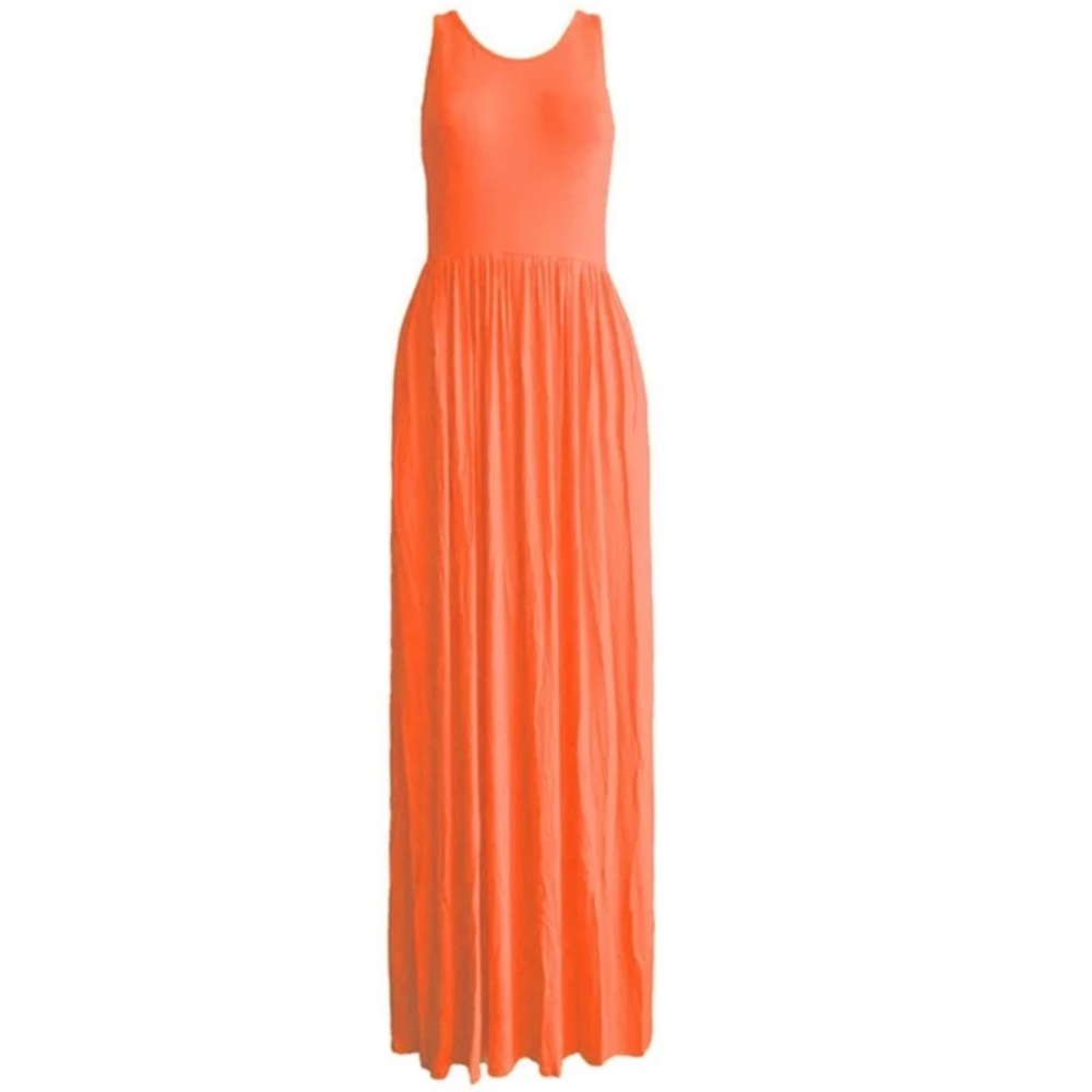 ISLAND COMPANY Coral Vintage Island Tee Cotton Maxi Dress XS